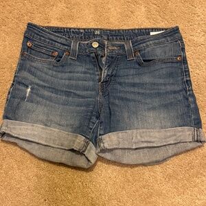 Levi brand womens size 28 cuffed denim shorts